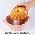 thumbnail image 4 of ACDANC 2026 New Bundt Cake Pan High and Low Temperature Resistance Circle Bundt Cake Pan Nonstick Easy Release Bundt Pan Pink1 for Baking Cakes Desserts Home Baking Parties., 4 of 5
