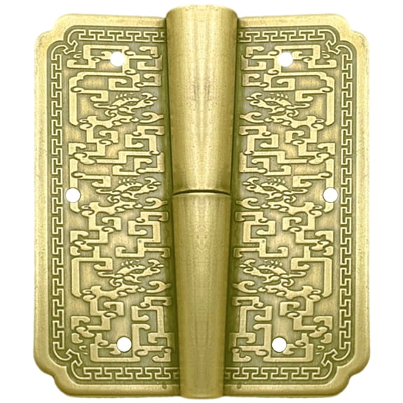 Brass Cabinet Drawer Door Hinge Decorative Fittings Engraved Cabinets hardware Antique Removable Decorative Hinges