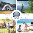 thumbnail image 5 of Folding Camping Chair, Ultralight Outdoor Portable Chair with Cup Holder and Carry Bag, Padded Armrest Oversized Camping Chair, Collapsible Lawn Chair for BBQ, Beach, Hiking, Picnic, TE103, 5 of 6