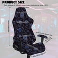 thumbnail image 2 of SCRAWLGOD Floral Print Blue Black 4 PCS Gaming Chair Cover Stretchable Computer Chair Seat Slipcovers Universal Fit Gaming Chair Slipcovers with Armrest Covers, 2 of 7