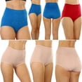 thumbnail image 5 of ToBeInStyle Women's Pack of 6 Randomly Assorted Plus Sized High Waisted Compression Briefs - 2X, 5 of 6