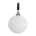 thumbnail image 2 of Stainless Steel Pizza Peel, Round Pizza Peeler, 12 inch Pizza Peel with Handle, Pizza Spatula Peel Shovel Cake Lifter Plate Holder for Baking, Serving Homemade Pizza, Cake and Pie, Pizza Server Tray, 2 of 7
