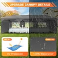 thumbnail image 5 of COBIZI 10'x30' Pop up Canopy with Sidewalls & Sandbags Outdoor Commercial Portable Canopy Tent Air Vent EZ Pop up Canopy Wedding Tent Camping Gazebo with Rolling Storage Bag, 5 of 10