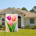 thumbnail image 2 of Amhnf Linen Garden Flag Tulip Flowers Art Print For Home Outdoor Garden Yard Decor 12x18 inch, 2 of 5