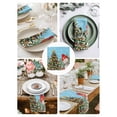 thumbnail image 3 of Blue Aqua Snowman Christmas Cloth Napkins Set of 4 Reusable Dinner Napkins, Xmas Tree Snowflake Cocktail Napkin Washable Table Napkins for Wedding/Holiday Party/Baby Shower 20"x20", 3 of 7