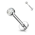 thumbnail image 4 of 14 Karat Solid Gold Labret / Monroe Stud 18  16 Gauge With CZ Gem, 4 of 4
