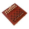 thumbnail image 1 of Juego de ajedrez , tablero de ajedrez de madera portátil plegable, juego de damas de ajedrez para niños en interiores, adultos, reunión L, 1 of 9