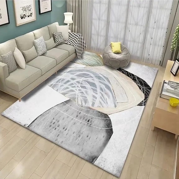 Nordic Geometric Style Carpet for Living Room Modern Style 2x3m Sofas Coffee Tables Rug Decor Bedroom Washable Floor Mats