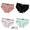 Mixed Color E, variant on LYMAYTER Young Girls Bow Decor Underwear Breathable Ribbed Cotton Comfortable Triangle Panties for Daily Use 4pcs