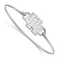 thumbnail image 3 of Auriga Fine Jewelry 925 Sterling Silver Rhodium-plated U-K Center 7 inch Wire Bangle for Women, 3 of 6