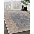 thumbnail image 2 of Ahgly Company Indoor Round Mid-Century Modern Silver Pink Pink Oriental Area Rugs, 8' Round, 2 of 6