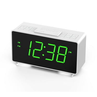 iTOMA Digital Alarm Clock, Tabletop, Clock, White, 1.4" LED Display