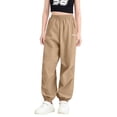 thumbnail image 6 of SGFCWSX Boys Athletic Pants Elastic Waist Elastic Cuffs Quick Dry Loose Fit Casual Jogger Trousers with Pockets for Kids Khaki Size 9-10 Years, 6 of 7