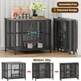 thumbnail image 2 of POAO 27"Dog Crate Furniture Foldable, No Assembly Dog Kennel Indoor for Small Dog(Under 20 lb), Dog Cage with Adjustable Bowls &Name Tag, End Table, 2 of 7