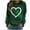 #011-Army Green, variant on St. Patrick's Day Sweatshirt for Women Clover Graphic T-Shirts Patty's Day Color Long Sleeves Tee Tops