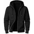 thumbnail image 6 of BILLIONHATS 24 Pack Men's Cotton Fleece Sherpa Lined Zipper Hoodie, Wholesale Bulk Donations, ASSORTED SIZES S-XL Color Black, 6 of 7