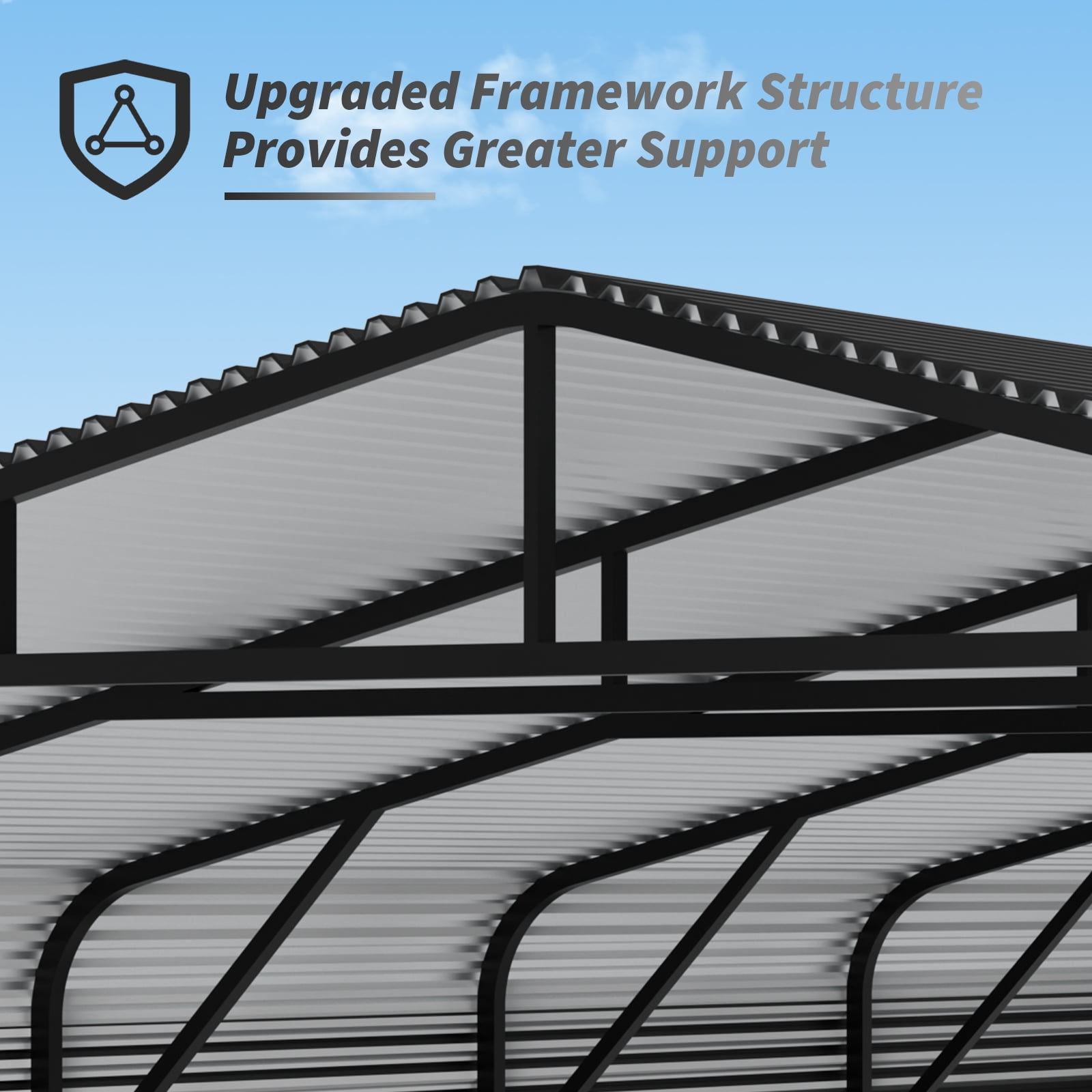 AirWire 20' x 30' Heavy Duty Metal Carport Canopy, Galvanized Steel Roof Car Port, 120MPH Wind & 50PSF Snow Load Rated, Reinforced Stable Triangle Frame Outdoor Garage Shelter for RV, Boat, Truck