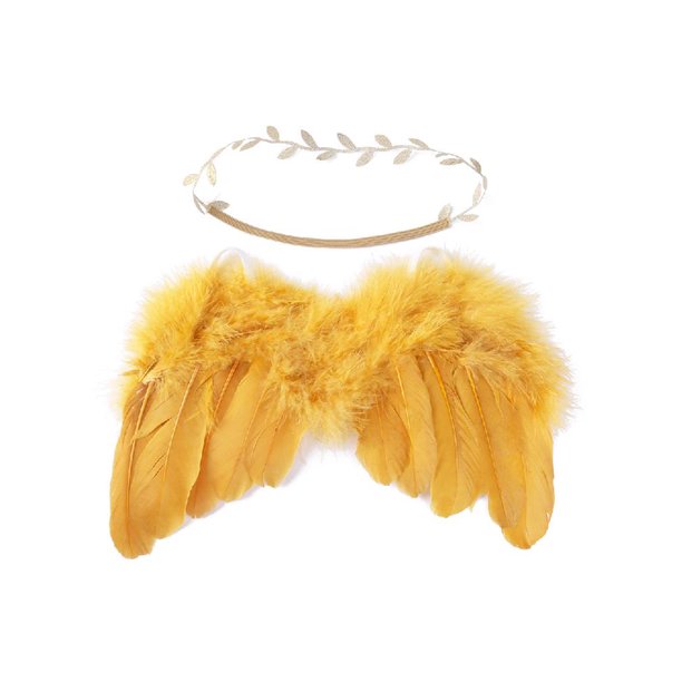 Diadema hoja bebé Kuymtek 2 unids/set 0-6M plumas lindos accesorios fotografía