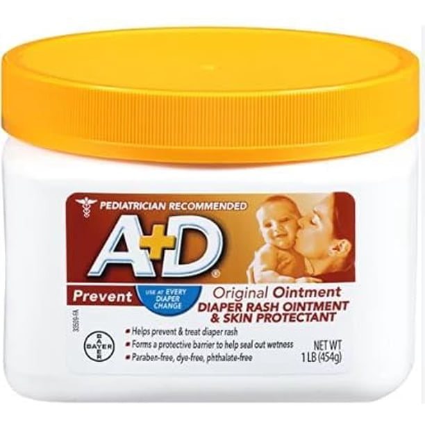 Pomada para pañales A+D Original, tarro de 450 g