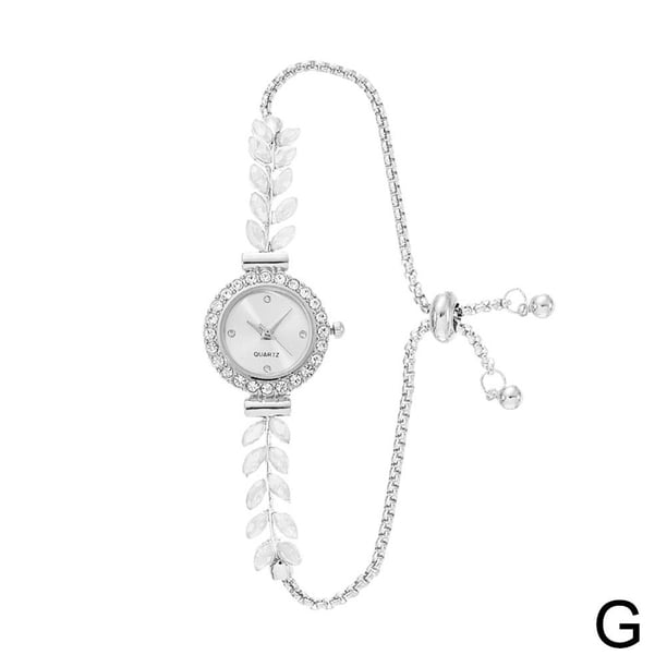 Nuevo reloj de moda con correa fina y hojas redondas para mujer, reloj de pulsera ajustable extraíble, reloj de cuarzo para mujer