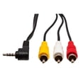 thumbnail image 4 of Hosa Technology Hosa C3M-105 3.5 mm TRRS to Composite Video and Stereo Audio Camcorder AV Breakout Cable, 5 feet, 4 of 4
