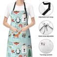 thumbnail image 4 of Kdxio Christmas Winter Animals Apron with Pockets Adjustable Kitchen Aprons for Men Women Waterproof Aprons for Cooking,Drawing,Crafting, Baking Household Cleaning, 4 of 8