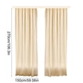 thumbnail image 3 of Linen Style Window Curtains 2PCS, 9FTx5FT Exquisite Patterned Drapery, Soft Easy to Install Versatile Decor for Home Themed Scene Arrangement Window Decoration Living Room Bedroom Dining Room, 3 of 6