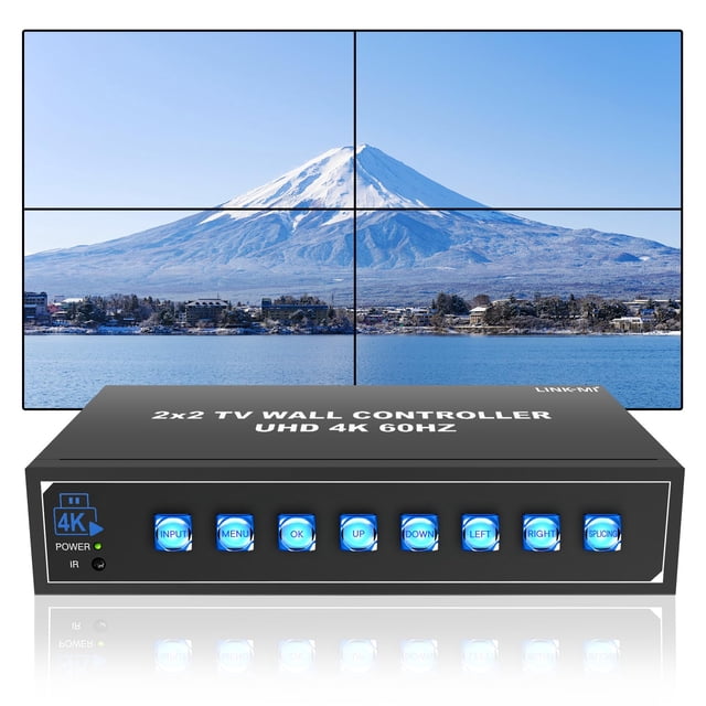 Controlador de pared de vídeo LINK-MI 4K60 2x2 HDMI 2.0 USB 4 televisores