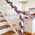 thumbnail image 5 of Cinvoph Patriotic Tinsel Garland with Glitter Stars, 6.5ft Red White Blue Holiday Decor for 250th Anniversary 4th of July Memorial Day Independence Day, 5 of 6