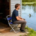 thumbnail image 4 of Portable Stainless Steel Outdoor Folding Chair for Fishing/Barbecue/Camping, 4 of 6