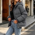 thumbnail image 5 of Xdegoge Womens Puffer Jacket Zip Up Thick Insulated Quilted Padded Winter Coat with Pockets Cold Weather Warm Hooded Outerwear,Sizes M-4Xl, 5 of 7