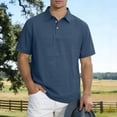 thumbnail image 2 of IhhxPro Men's Linen Collared Shirt Short Sleeve Button Detail Casual Business Top Relaxed Fit Summer Office Wear Lightweight Breathable Solid S-3XL, 2 of 7