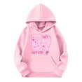 thumbnail image 4 of 67 Niños con capucha Niñas 6 7 Meme Sudadera cómoda manga larga Suéteres divertidos 6 7 Número impreso Novedad manga larga con capucha Suéter de moda cómodo once once hoodie (Rosa rosa,11-12 años), 4 of 4