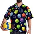 thumbnail image 4 of Tennis Men's Short Sleeve Beach Shirts, Casual Printed Button Down Summer Shirts for Men and Women, 4 of 6
