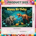 thumbnail image 2 of Dinosaur Theme Dinosaur Birthday Banner Forest Scene Dino Party Backdrop Rainbow Accent Cartoon Jurassic Theme Background for Kids Birthday Party Dino Theme Party Photo Shoot, 2 of 9