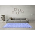 thumbnail image 3 of Ahgly Company Machine Washable Indoor Rectangle Solid Blue Modern Area Rugs, 6' x 9', 3 of 4
