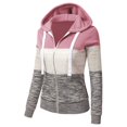 thumbnail image 4 of Aayomet Rain Coats For Women Winter Coats for Womens Plus Size Jacket Long Sleeve Hooded Cardigan Sweatshirts Open Front Lapel Outerwears,Pink L, 4 of 5