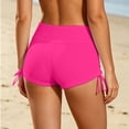 thumbnail image 4 of Womens Swim Bottoms Pleated Summer Beach Shorts with Pockets Bathing Suits for Women Summer 2026 Outfits Hot Pink S, 4 of 5