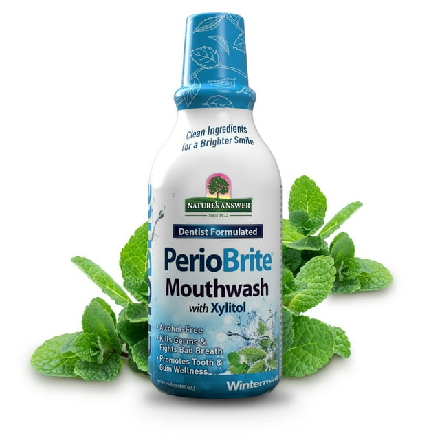 Enjuague bucal Nature's Answer Periobrite Winter Mint 473 ml