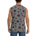 thumbnail image 4 of Bixox Men's Halloween Spider Printed Shirt Sleeveless Fitness Tank Top-3X-Large, 4 of 7