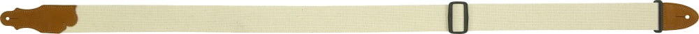 Franklin Strap 2" Natural Cotton Guitar Strap with Leather Ends