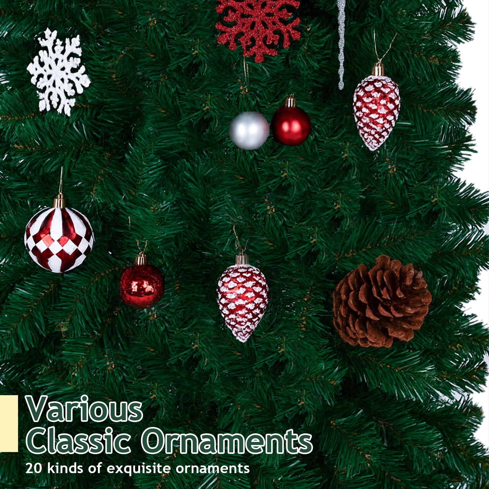 8.7ft Christmas Artificial Tree Archway with 1650 Branch Tips and Lights