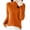 Orange, variant on Women's Knitted Sweater Solid Color Long Sleeved Round Neck Pullover Knitted Sweater With Thin Inner Lining Sweater Tops Thin Lining Tops for Women