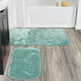 thumbnail image 2 of Garland Rug Traditional Washable Bath Rug Set, 2-Piece Set (21"x34" Bath Rug, & 22"x60" Runner) Sea Foam, 2 of 7
