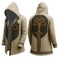 thumbnail image 5 of Norse Mythology Hooded Cardigan Jacket For Men Long Sleeve Loose Fit Casual Streetwear Outerwear Coat Comfortable Daily Use, 5 of 5