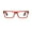 Red, variant on Reading Glasses Retangular Trendy Bold Thick Design Lightweighted Spring Metal Hinge Anti-Slip Temples