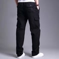 thumbnail image 7 of Retro Cargo Pants, Straight Loose Fit Multi-Pockets, Mid Rise Long Crotch Outdoor Casual Trousers, 7 of 7