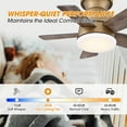 thumbnail image 4 of Parrot Uncle Ceiling Fans with Lights and Remote 52 Inch Ceiling Fan with LED Light for Bedroom Outdoor Ceiling Fans for Patios Covered, Brass, 4 of 9