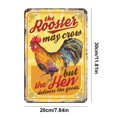 thumbnail image 2 of Hierro Vintage Placa de metal Pollos Pintura rectangular Arte de la pared Decoración de la barra 20x30cm, 2 of 9