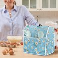 thumbnail image 6 of ZIATUBLES Dust Cover for Kitchen Stand Mixer Multi-Functional Small Kitchen Appliance with Front Pockets Easy to Clean Compatible with 4.5-5 Quart Mixers, Daisy Light Blue, 6 of 7